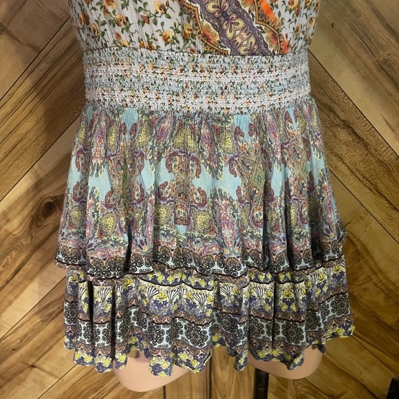 Alice + Olivia XS Mariska Mixed Print Multicolored Skort Romper - Picture 6 of 12